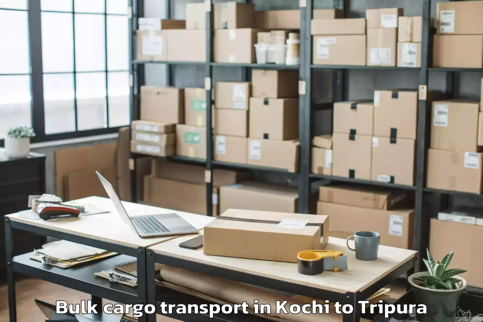 Book Kochi to Agartala Airport Ixa Bulk Cargo Transport Online